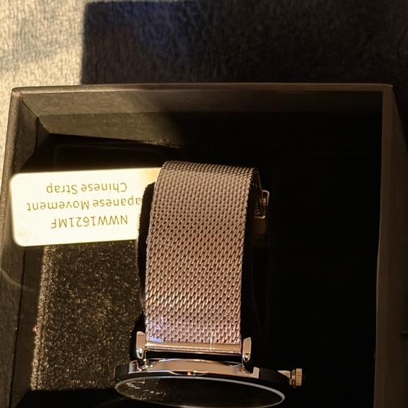 Nine West Men's Watch with Black Dial and Silver Band - Picture 2 of 4